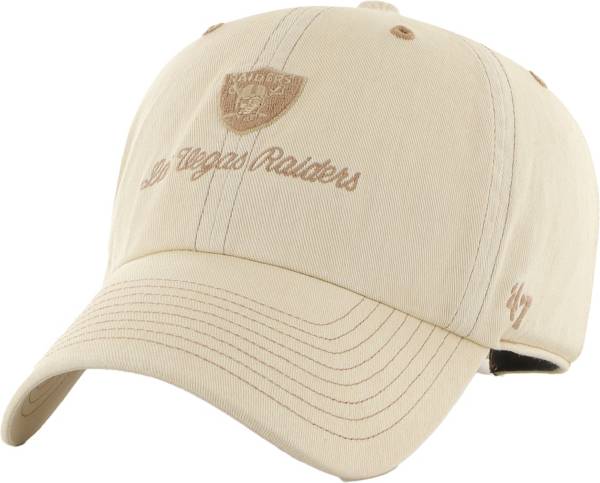 Las Vegas Raiders '47 Sidestep Clean Up Adjustable Hat - Cream/Black