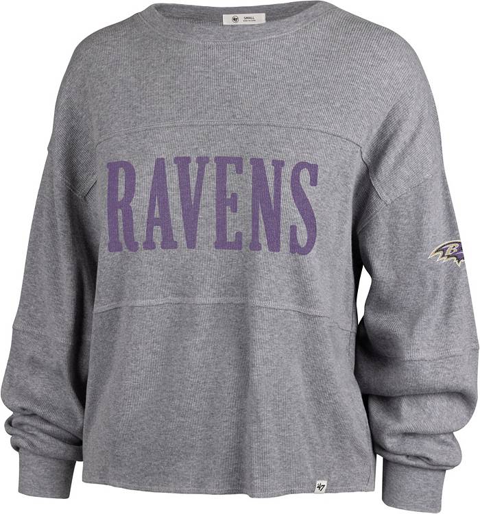 47 Women's Baltimore Ravens Jada Grey Long Sleeve T-Shirt