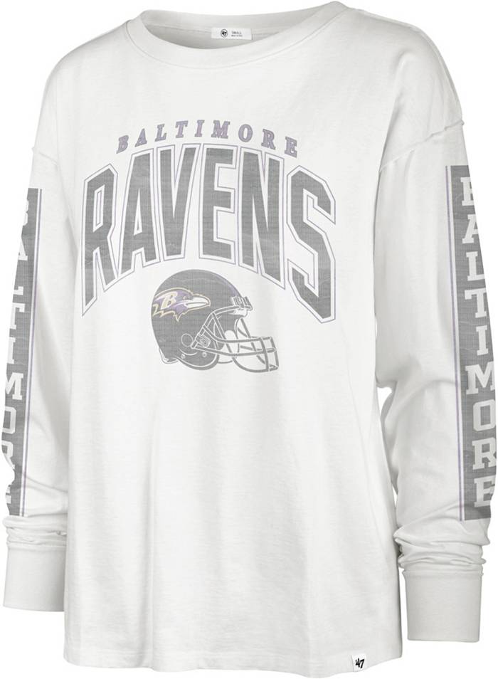 47 Women's Baltimore Ravens Tomcat White Long Sleeve T-Shirt