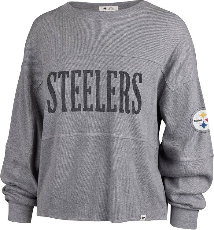 47 Women's Pittsburgh Steelers Jada Grey Long Sleeve T-Shirt