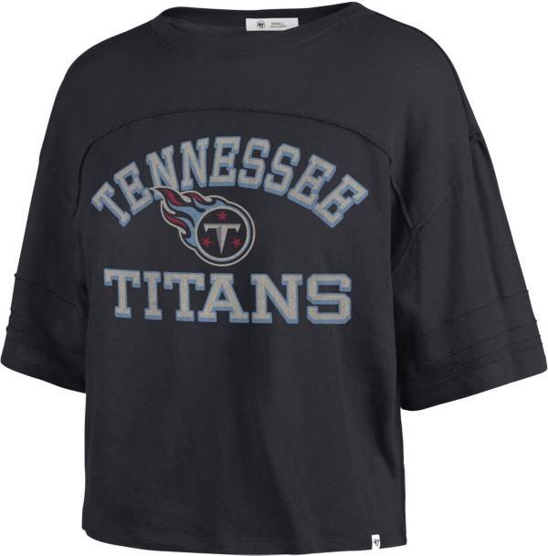 '47 Women's Tennessee Titans Blue Half-Moon Crop T-Shirt product image
