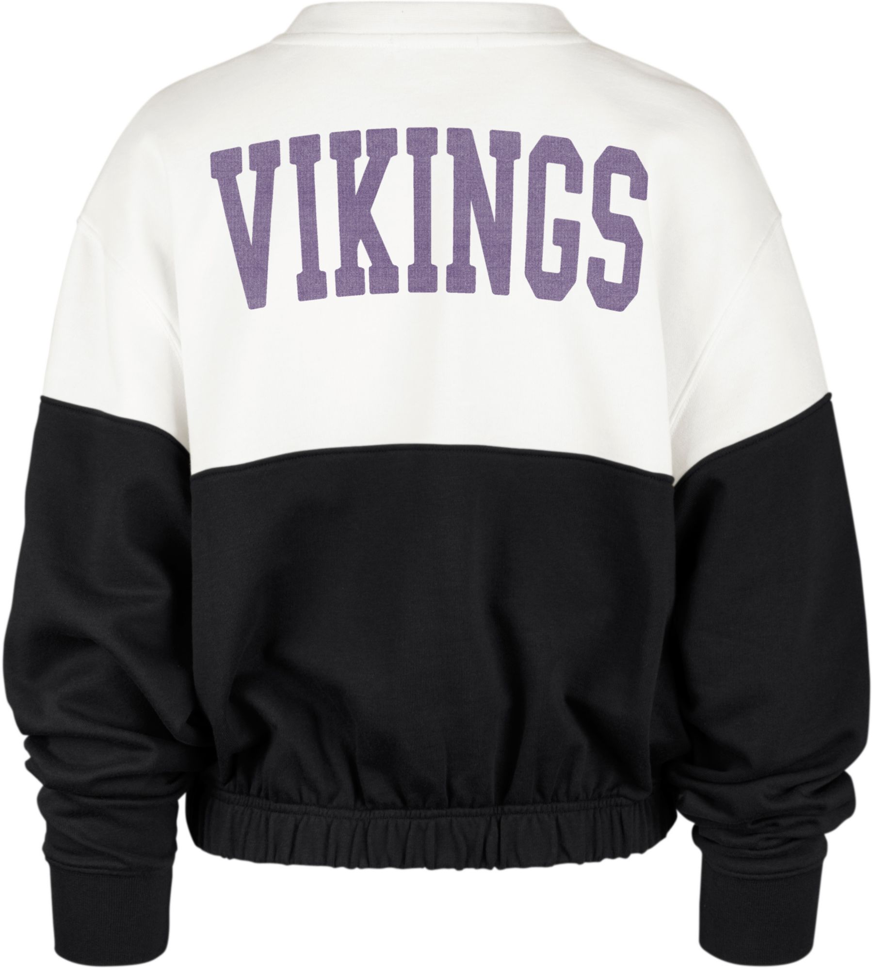 '47 Women's Minnesota Vikings Color Block Bonita Sandstone Crew Sweatshirt