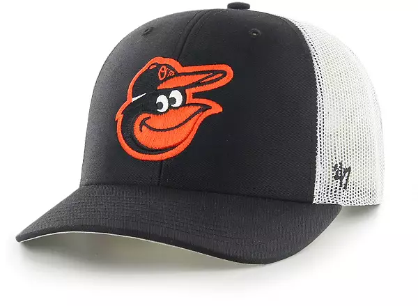 47 Youth Baltimore Orioles Black Trucker Hat