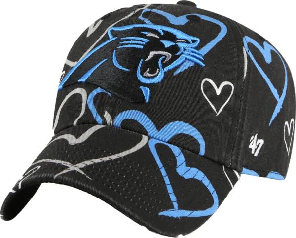 '47 Youth Carolina Panthers Adore Clean Up Black Adjustable Hat product image