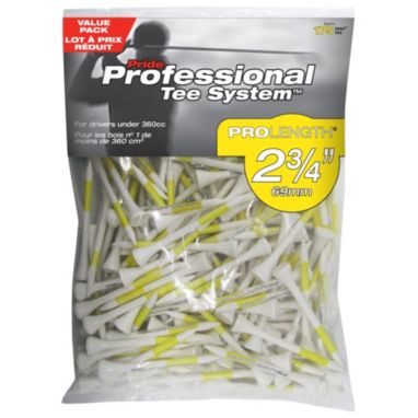 sorry, Pride PTS 2.75" Yellow on White ProLength Tees - 175 Pack is currently out of stock