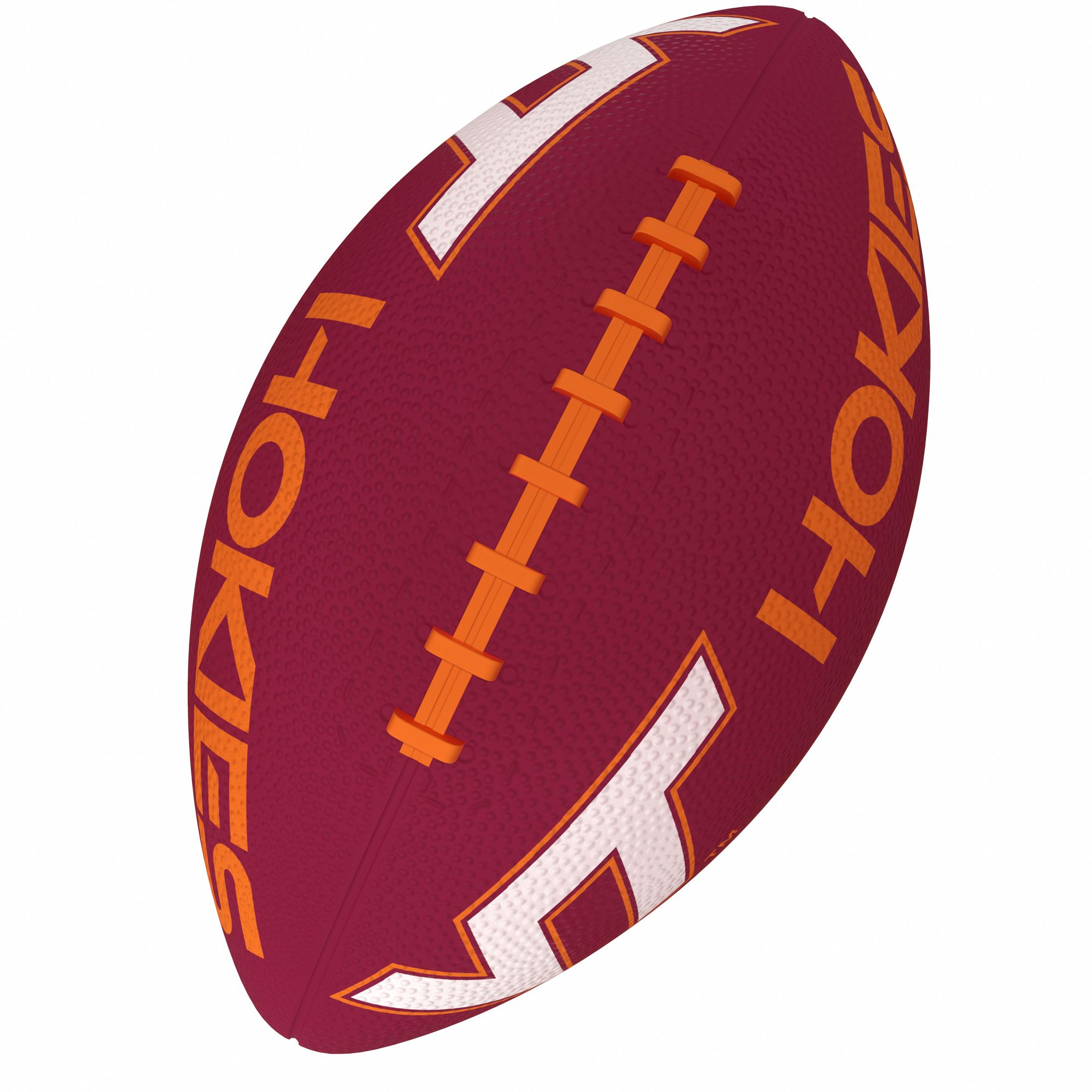 Logo Brands Virginia Tech Hokies Logo Rubber Junior Football