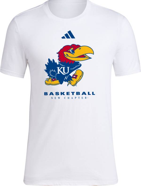 adidas Kansas Jayhawks White 2023 March Madness Basketball New Chapter Bench T-Shirt product image