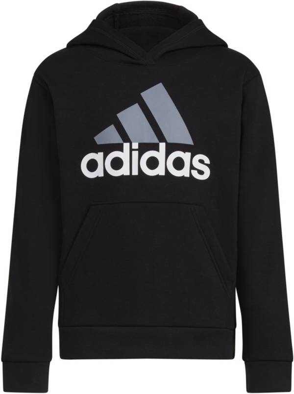 Adidas Boys Long Sleeve Essential Fleece Hoodie Pullover