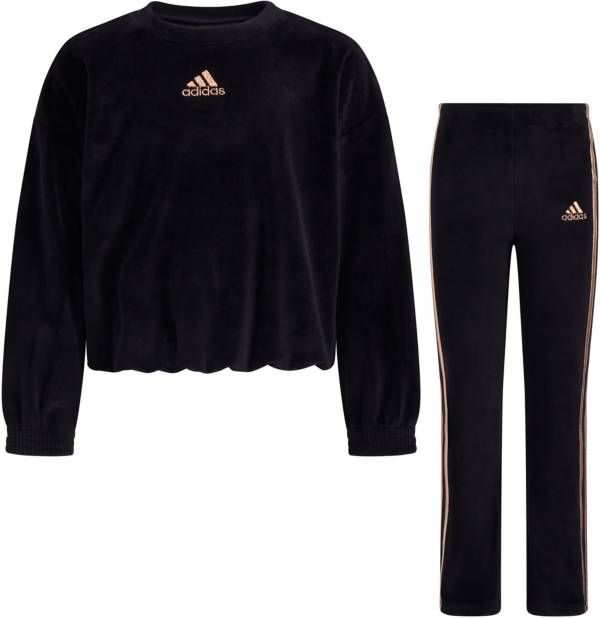 Adidas velour sale top