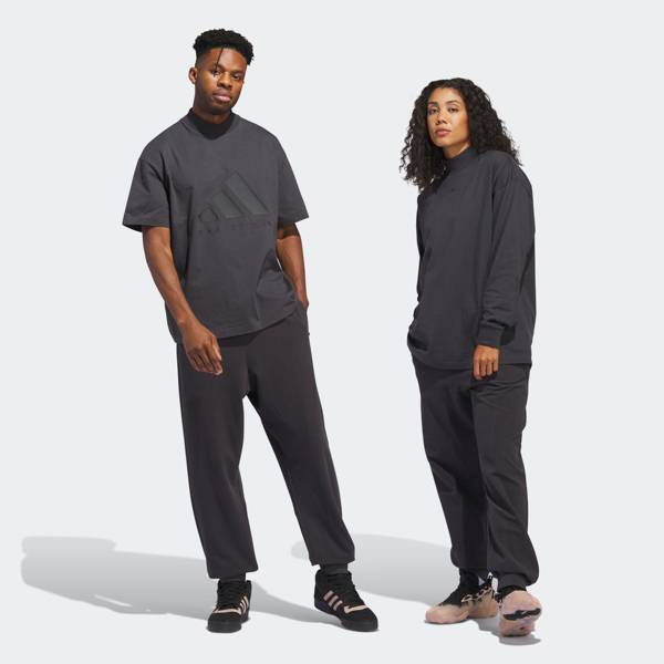 Buy Adidas men sportswear fit brand logo running pants black