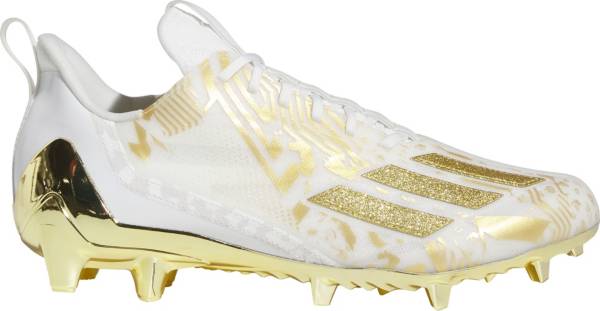 White and clearance gold adidas cleats