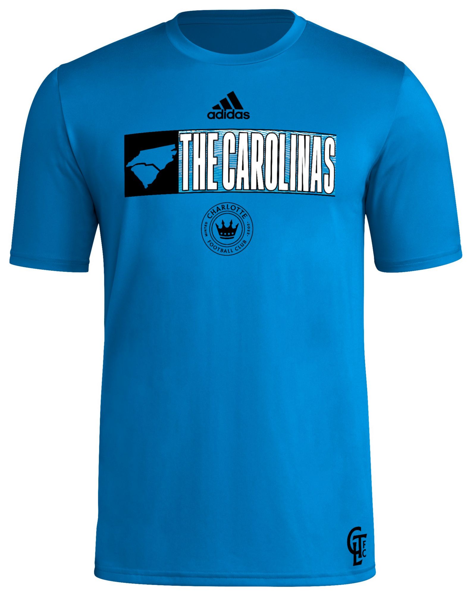 adidas Adult Charlotte FC 2024 Jersey Hook Blue T-Shirt product image