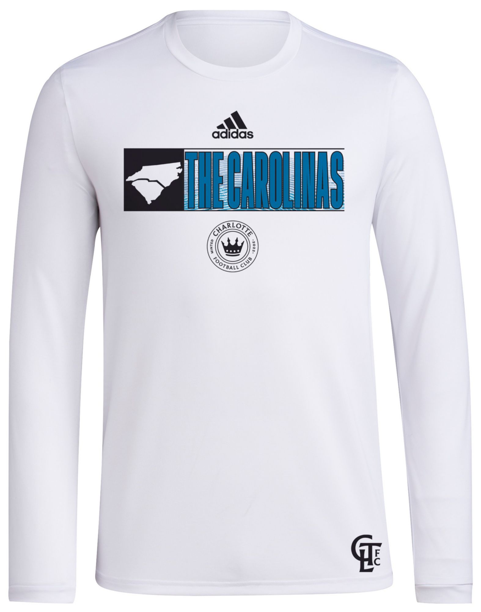 adidas Adult Charlotte FC 2024 Jersey Hook White Long Sleeve Shirt product image