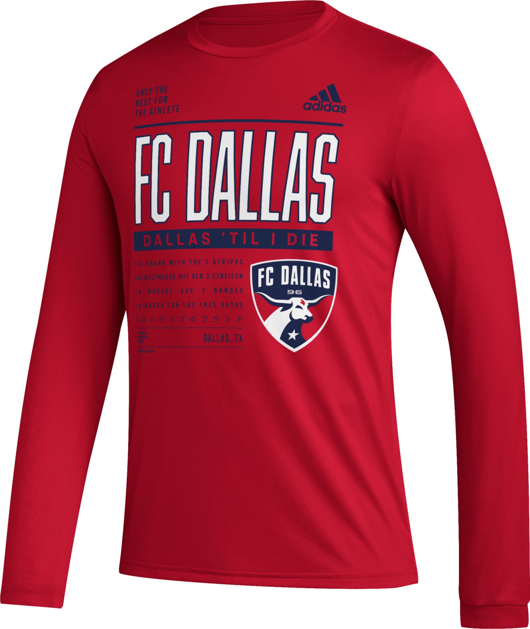 adidas FC Dallas DNA Red Long Sleeve Shirt product image