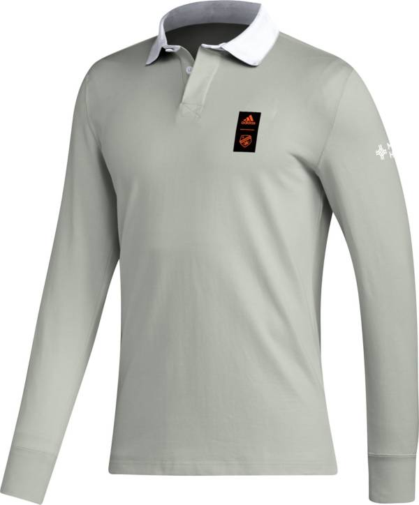adidas FC Cincinnati 2023 Silver Travel Long Sleeve Polo product image