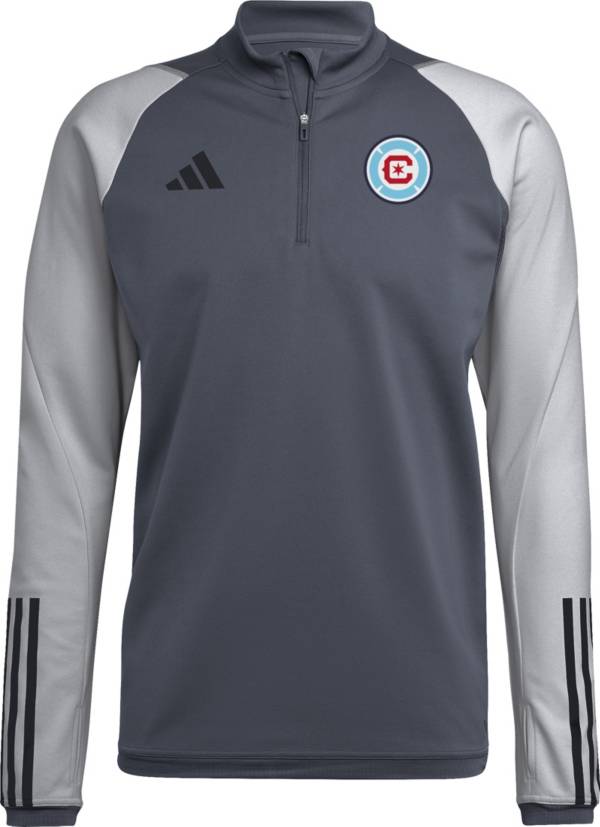 adidas Chicago Fire 2023 Grey Training Quarter-Zip Pullover Shirt product image