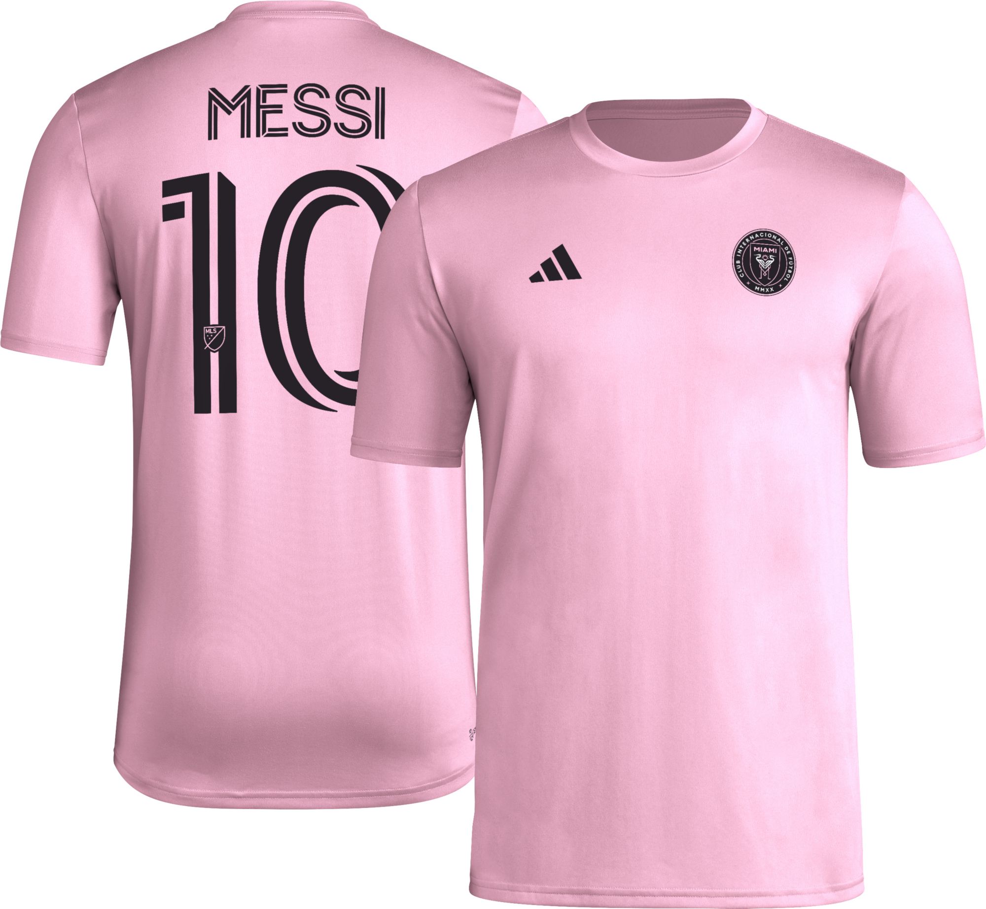 adidas Adult Inter Miami CF Lionel Messi #10 Pink T-Shirt product image