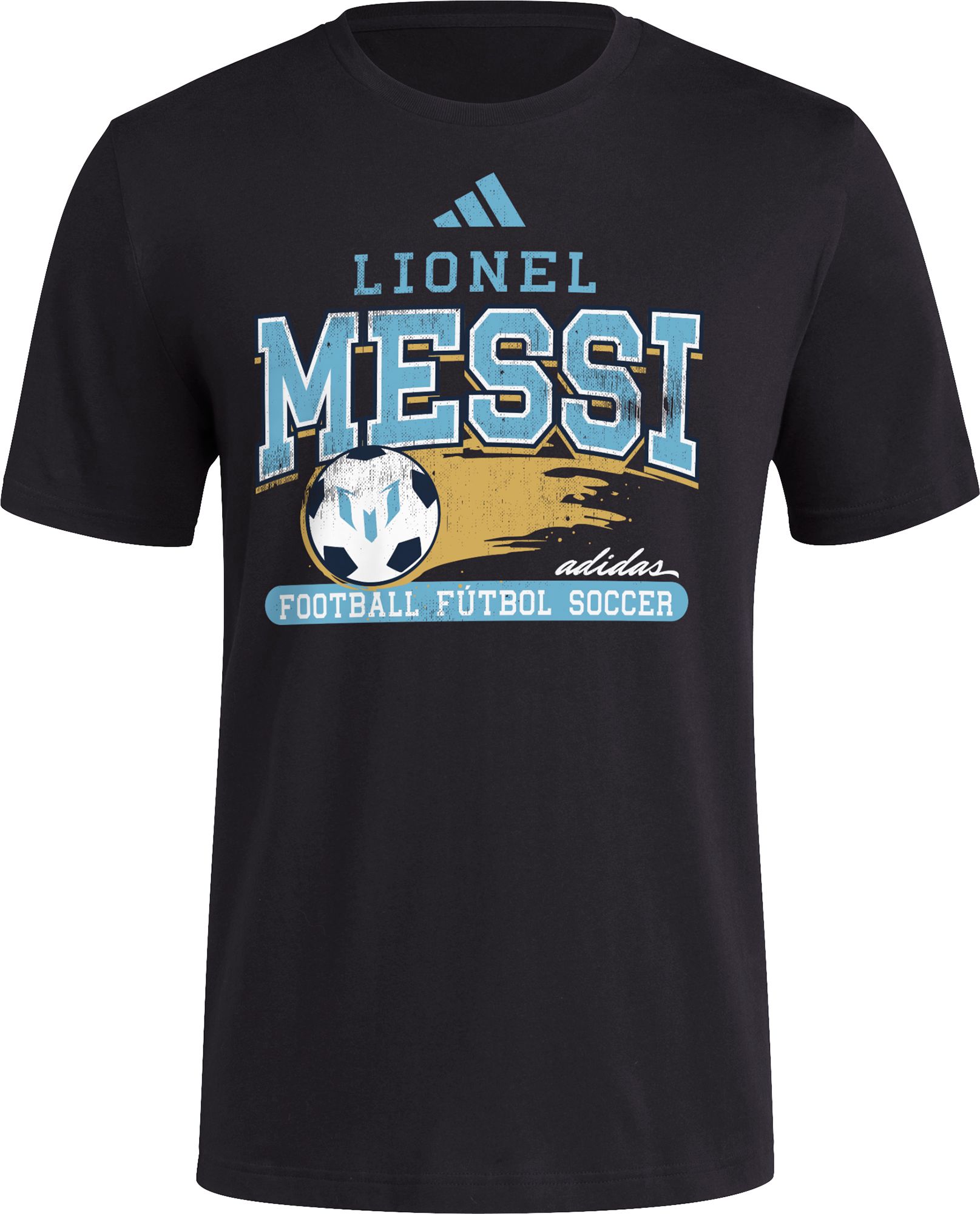 adidas Adult Inter Miami CF Lionel Messi #10 Varsity Black T-Shirt