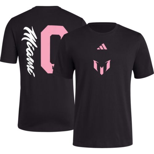 adidas Adult Inter Miami CF Lionel Messi #10 Black T-Shirt