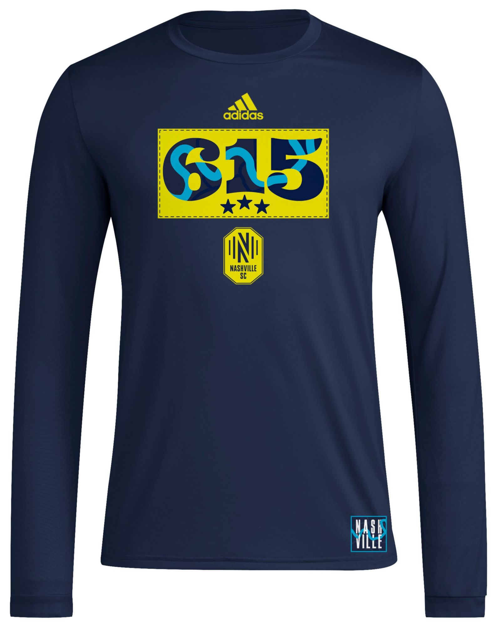 adidas Adult Nashville SC 2024 Jersey Hook Navy Long Sleeve Shirt product image