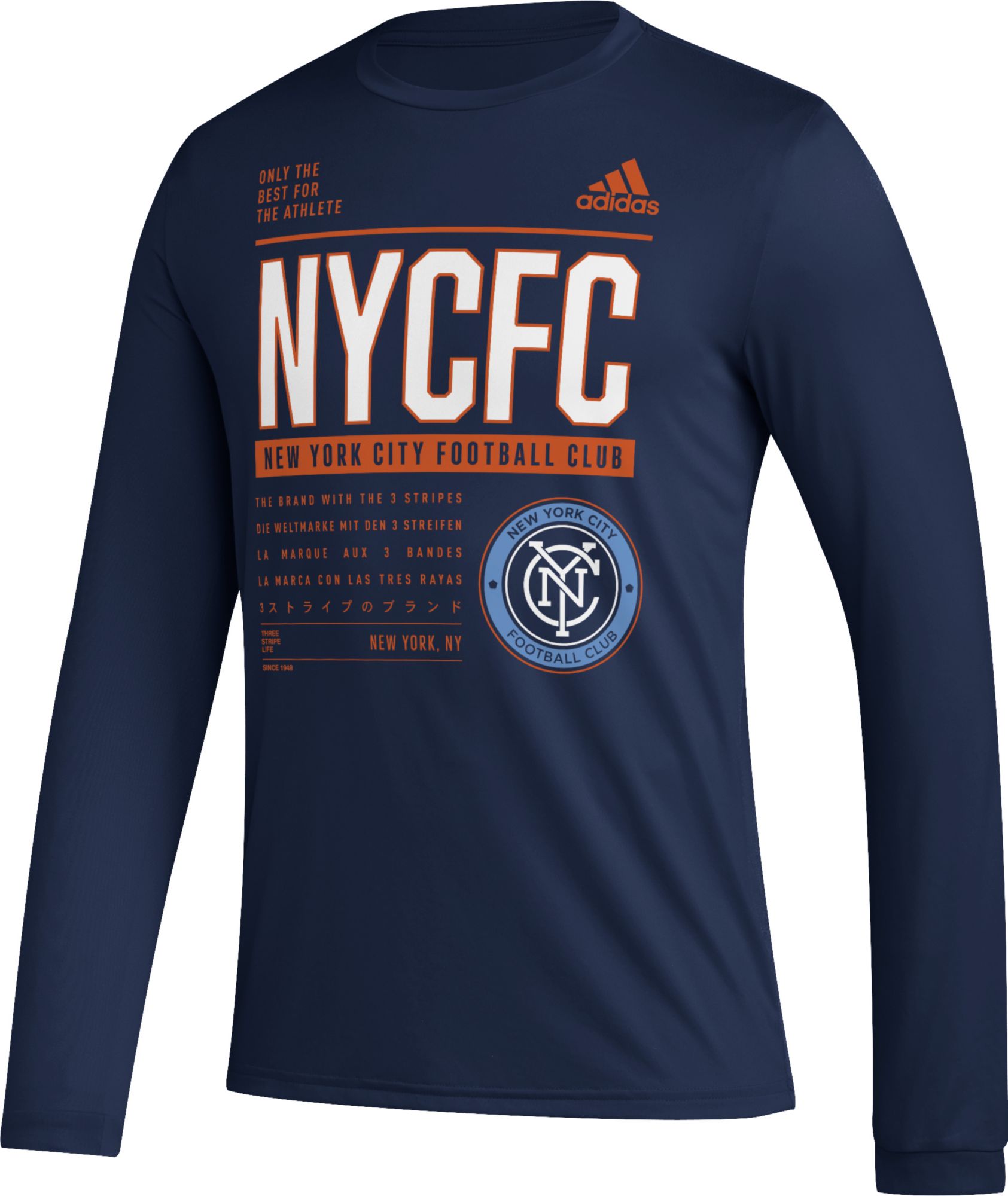 adidas New York City FC DNA Navy Long Sleeve Shirt product image
