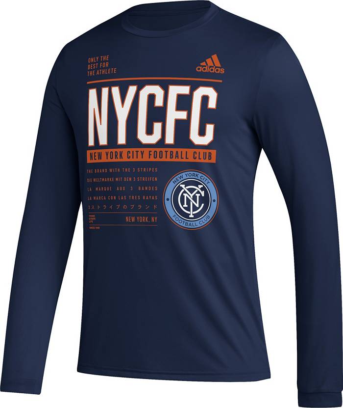 ADIDAS MLS NEW YORK CITY FC NYCFC BLUE TEAM JERSEY MEN'S SMALL