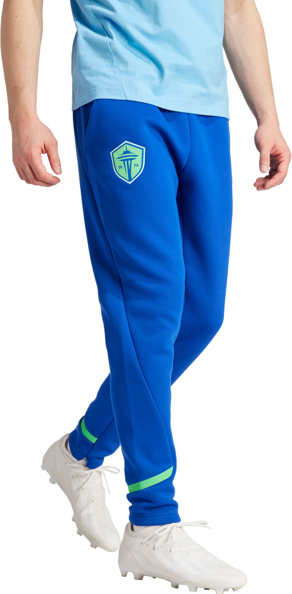 adidas Men's Seattle Sounders 2024 Travel Blue Pants