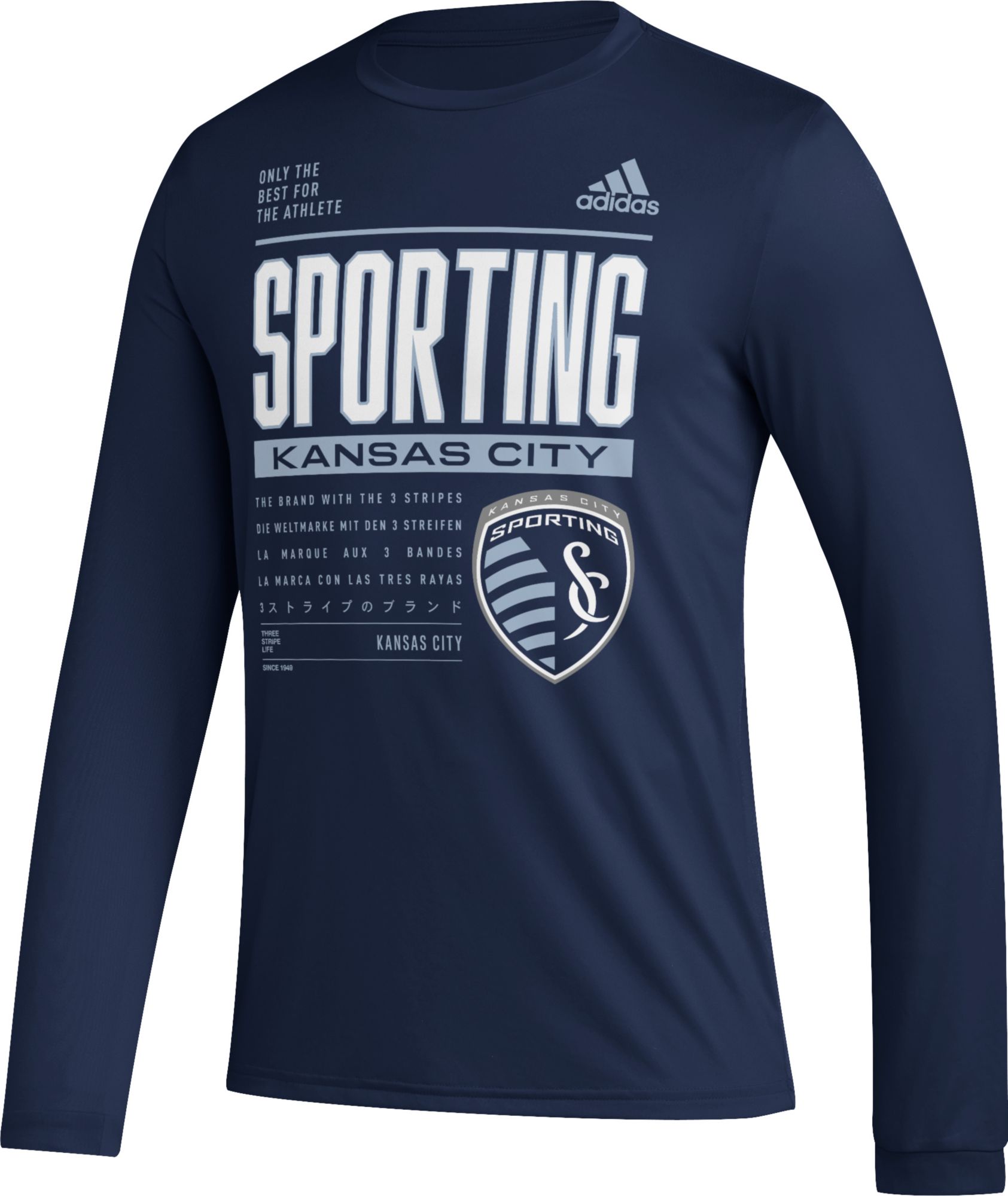 adidas Sporting Kansas City DNA Navy Long Sleeve Shirt product image