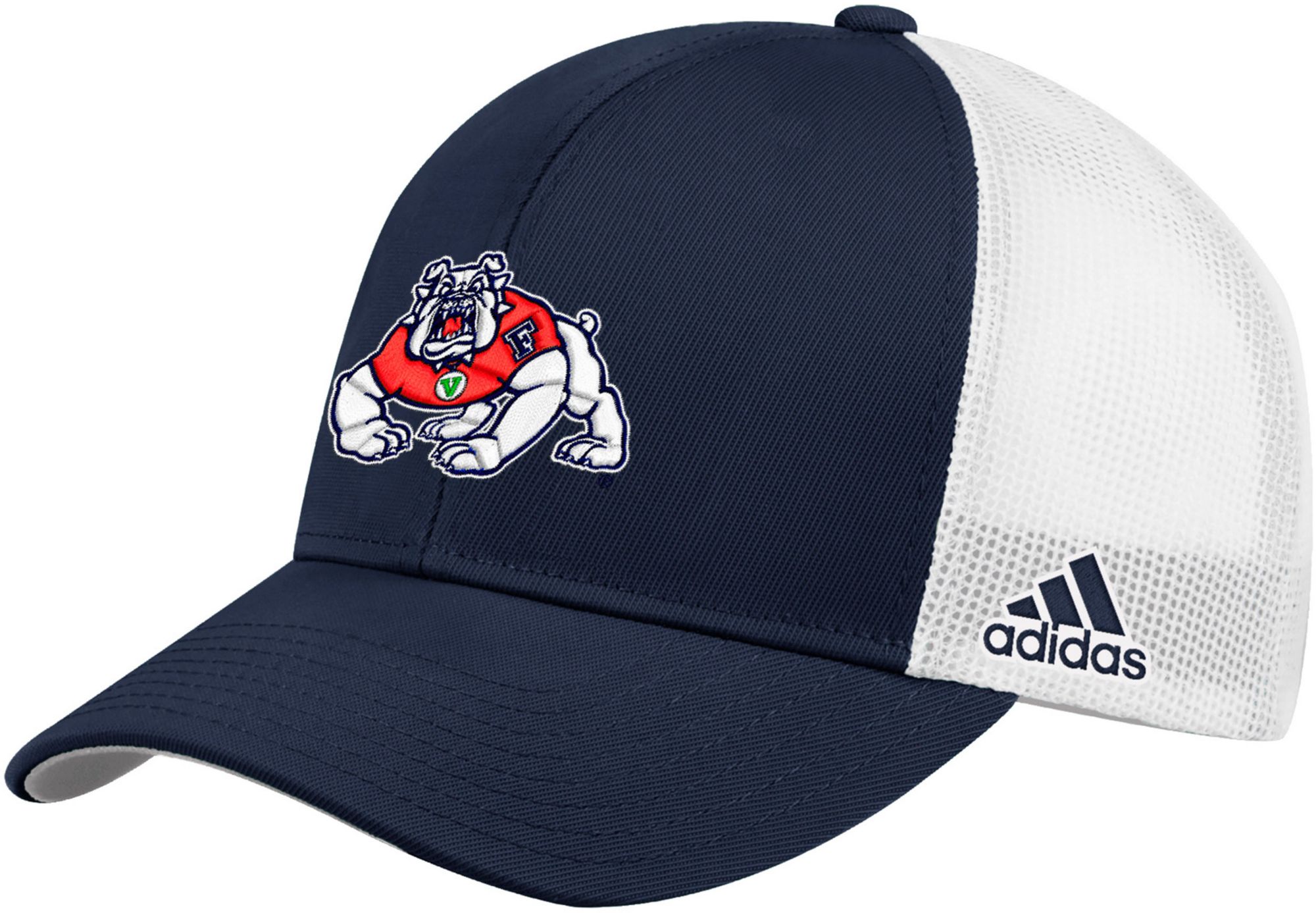 adidas Men's Fresno State Bulldogs Blue Structured Adjustable Trucker Hat product image
