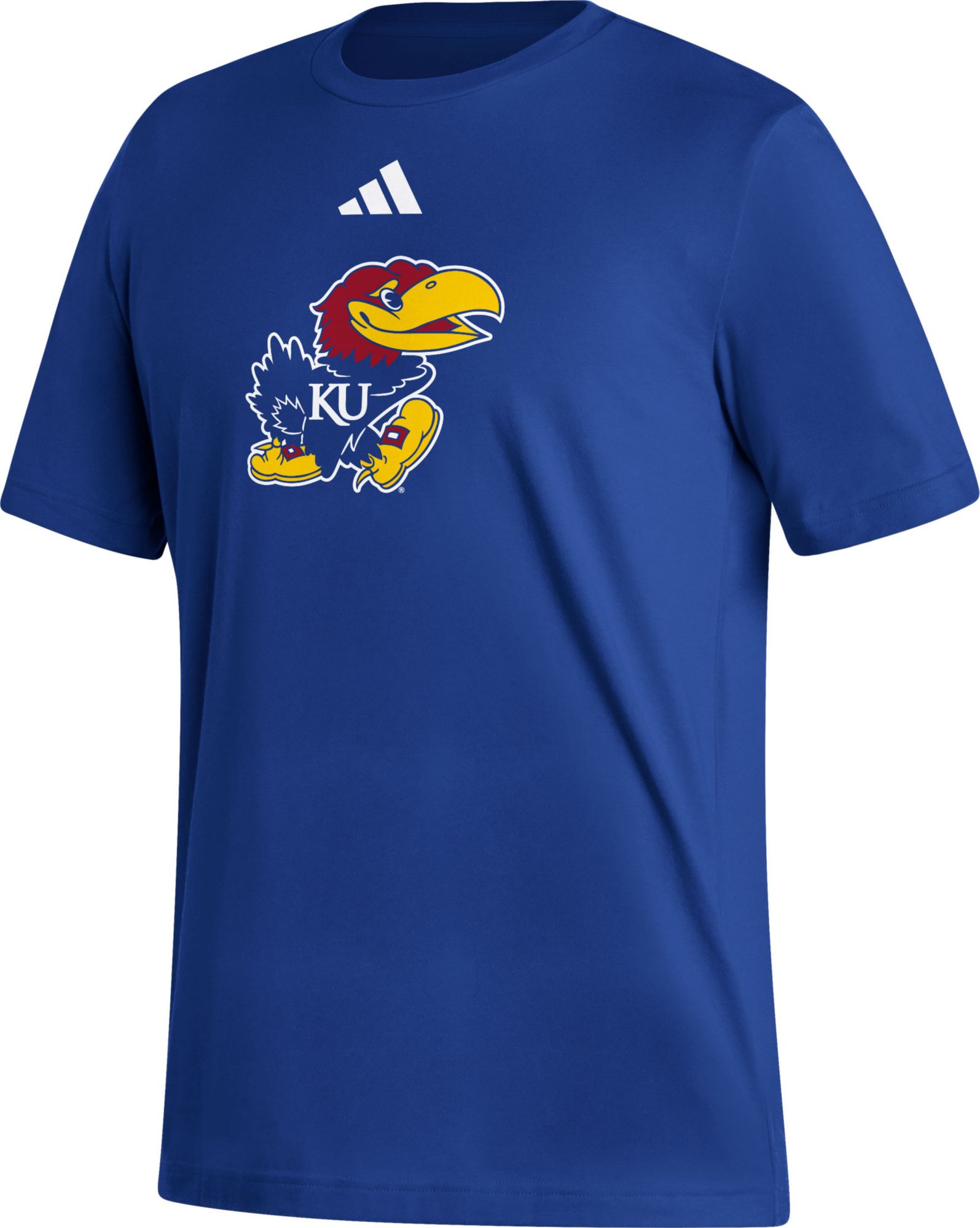 adidas Men's Kansas Jayhawks Blue Logo T-Shirt product image