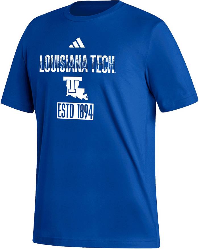 Adidas Men's Louisiana Tech Bulldogs Amplifier T-Shirt - Blue - L Each