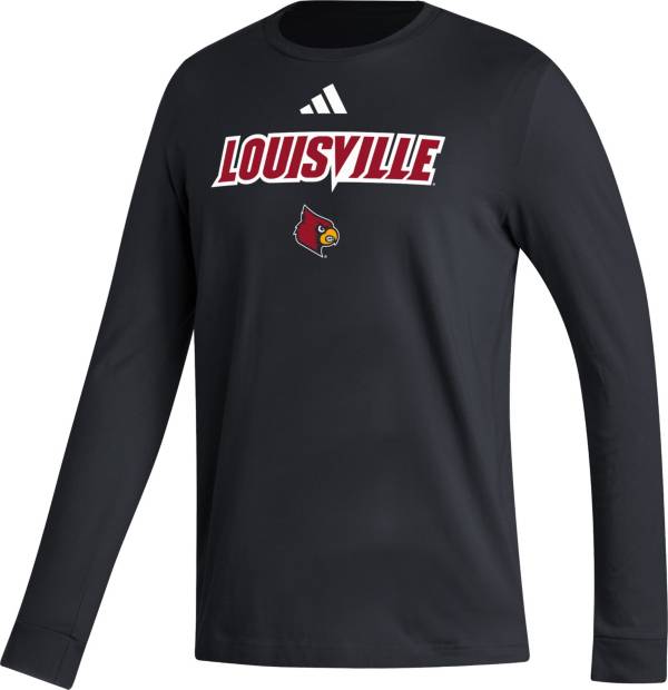 Louisville Cardinals Football Adidas team issued black coaches shirt size L  New