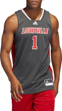 Men's adidas Gray Louisville Cardinals Authentic Baseball Jersey