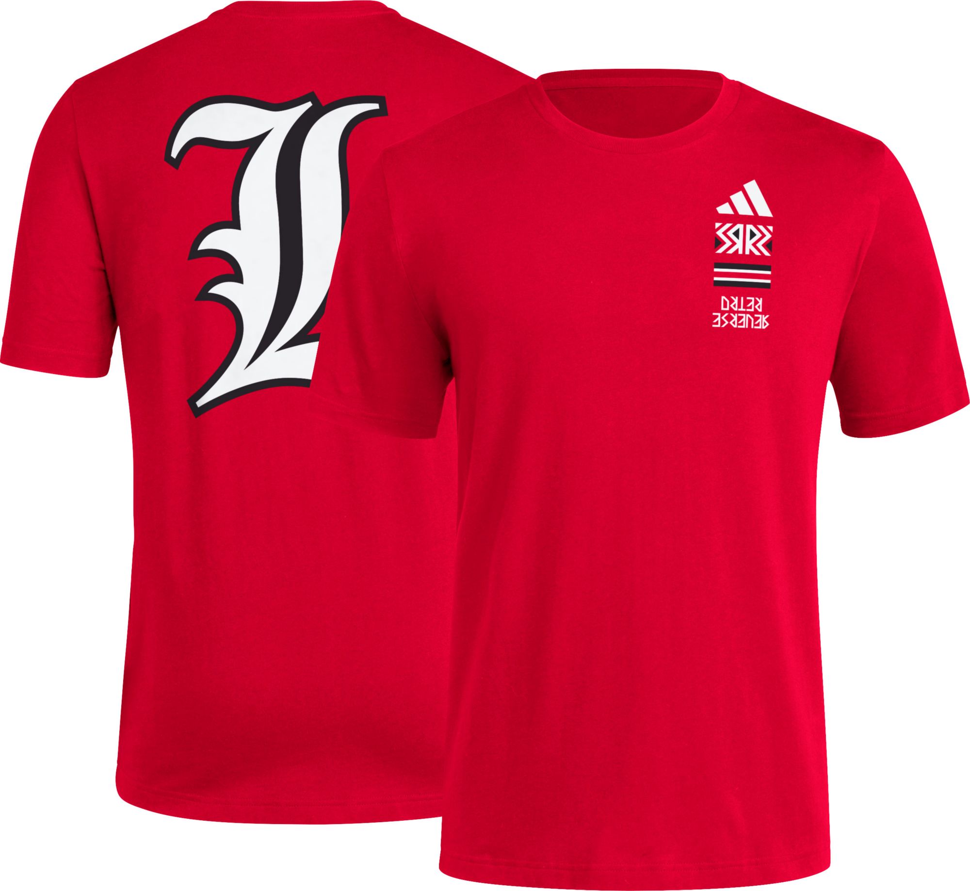 adidas Men's Louisville Cardinals Medium Red Reverse Retro Basketball T-Shirt product image