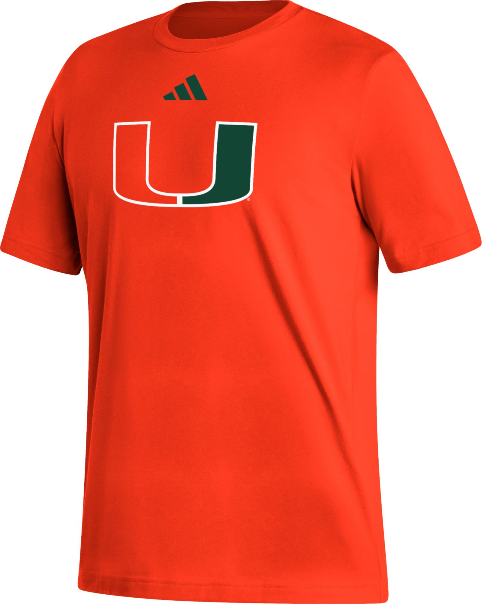 adidas Men's Miami Hurricanes Orange Logo T-Shirt product image