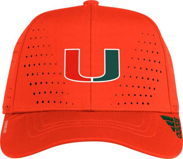 Men's adidas White Miami Hurricanes Team Baseball Jersey
