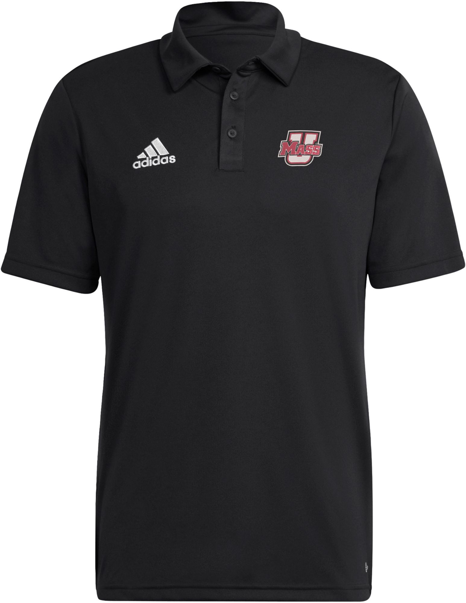 adidas Men's UMass Minutemen Black Entrada Polo