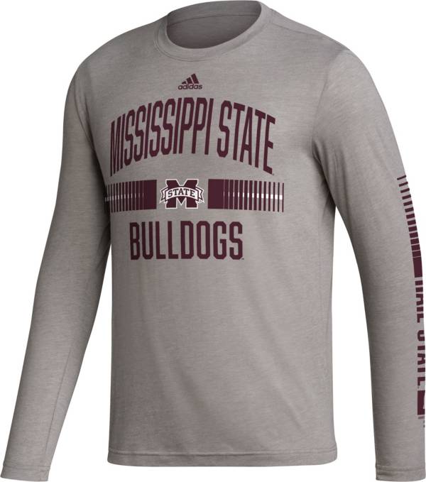 adidas Men's Mississippi State Bulldogs Grey Blend Long Sleeve T-Shirt product image
