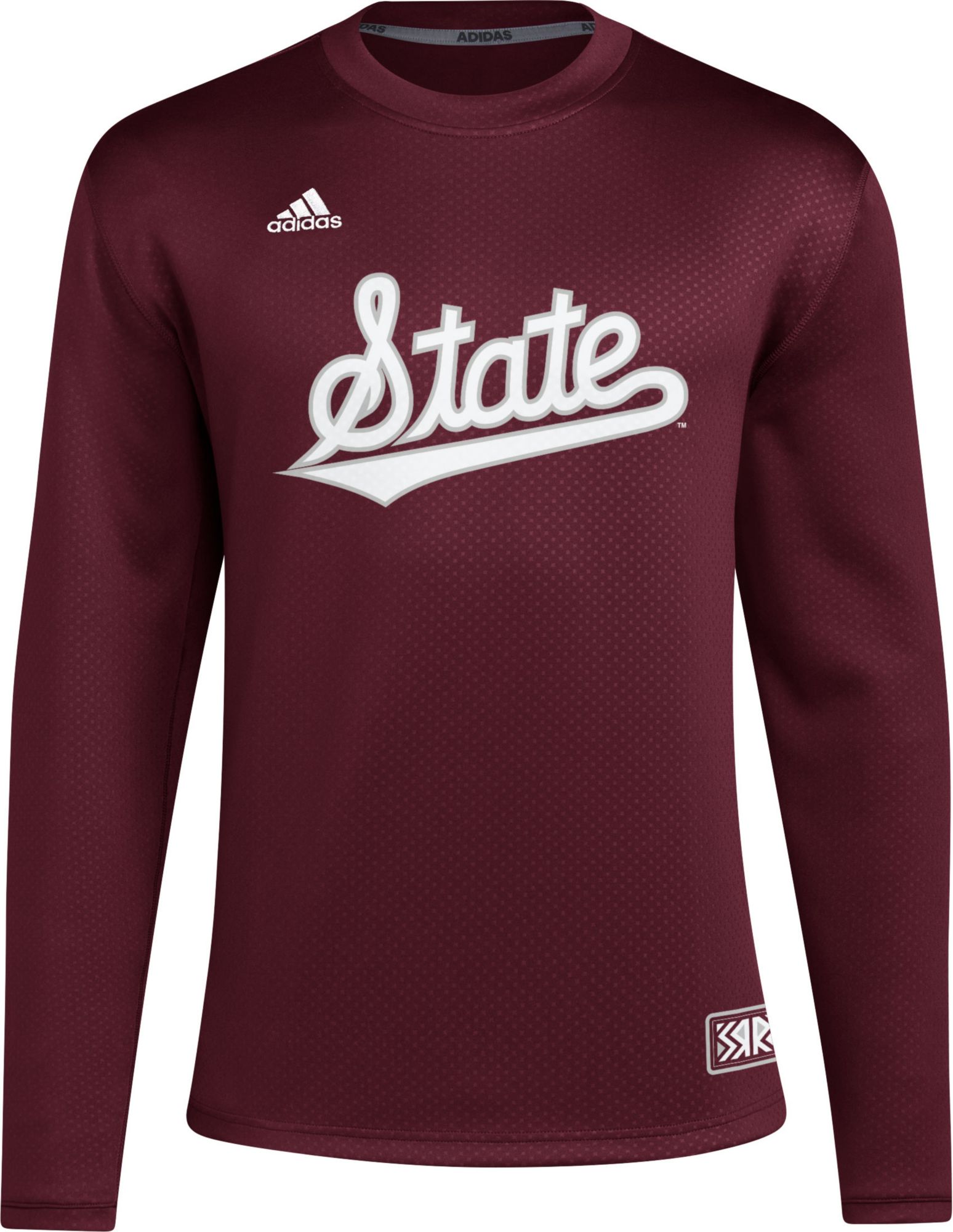 adidas Men's Mississippi State Bulldogs Dark Red Reverse Retro Crew Pullover Sweatshirt product image