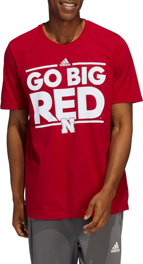 adidas Men's Nebraska Cornhuskers Scarlet Fresh T-Shirt product image