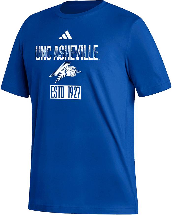 Adidas Men's UNC Asheville Bulldogs Royal Blue Amplifier T-Shirt, Medium