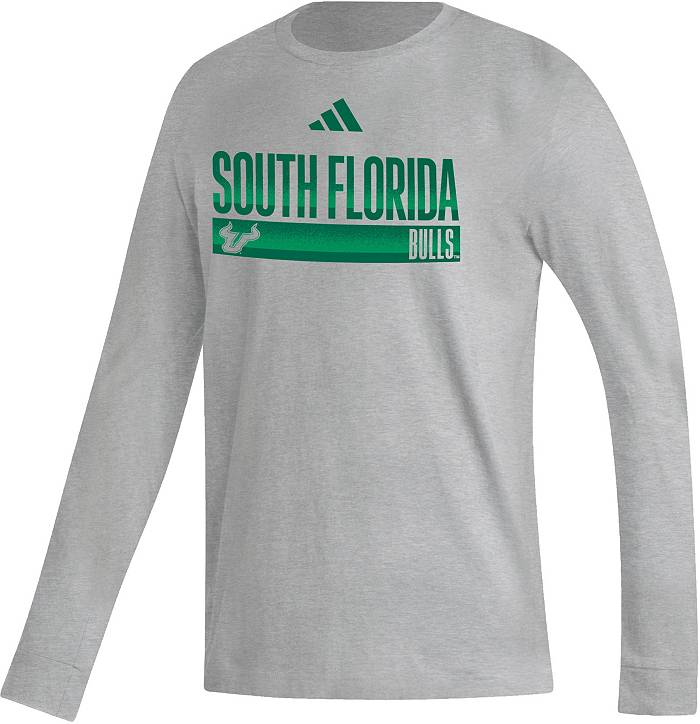 Adidas Men's South Florida Bulls Grey Fresh Long Sleeve T-Shirt, Large, Gray