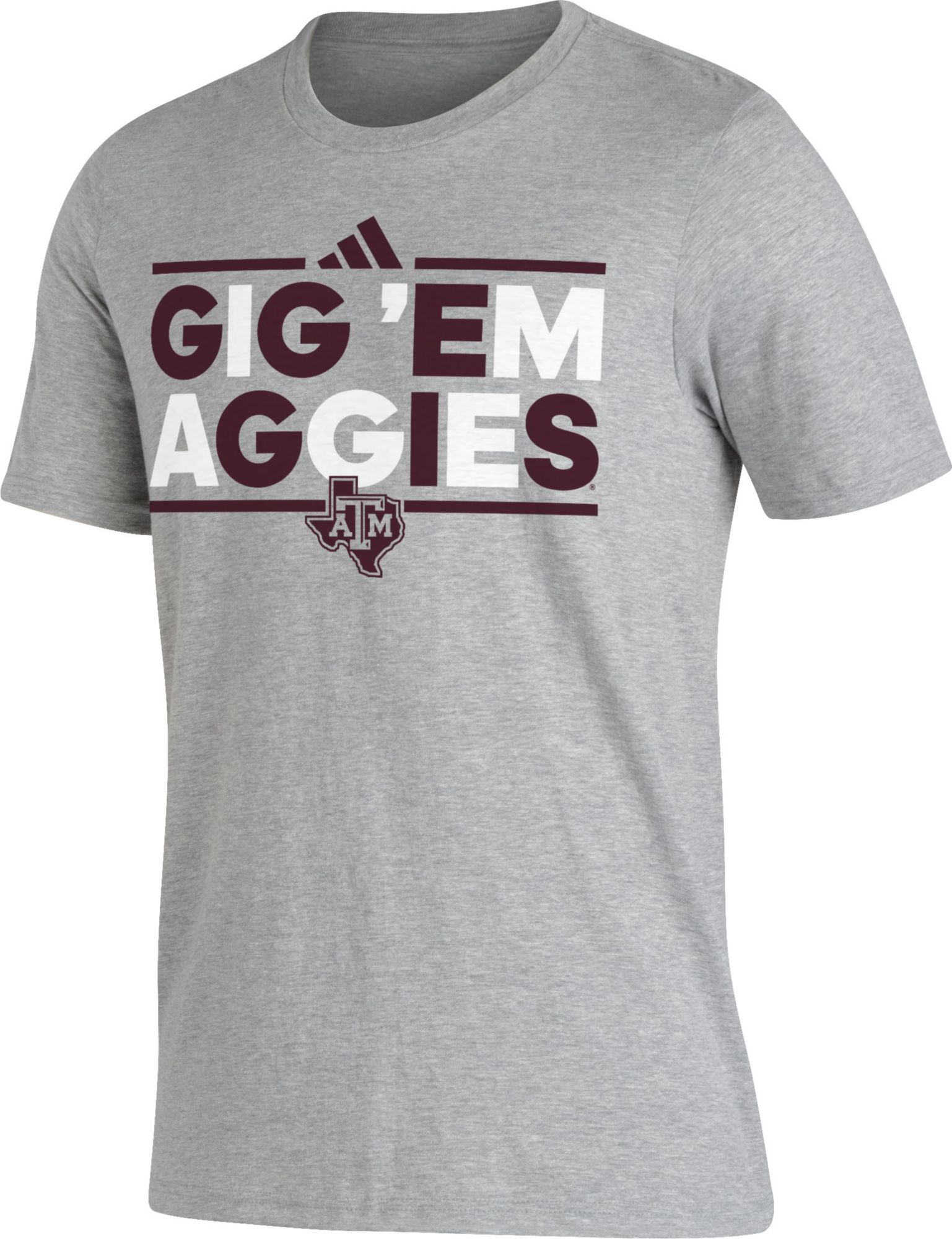 adidas Men's Texas A&M Aggies Grey Dassler T-Shirt