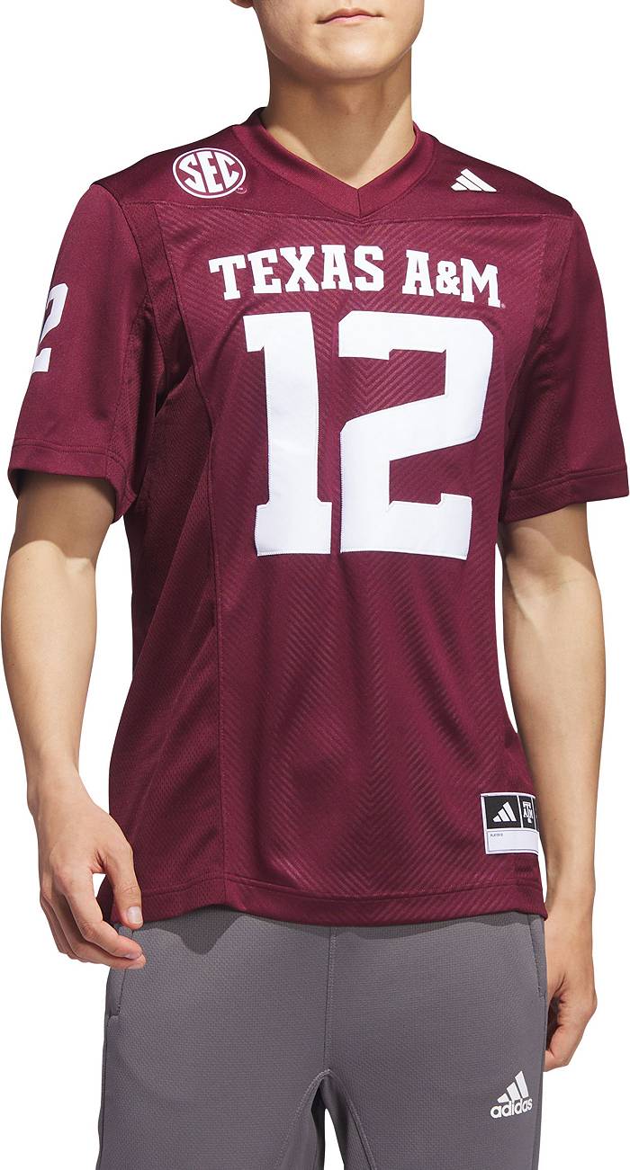 Texas A&M Adidas Custom Football Jersey S / Maroon