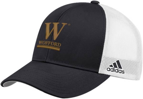 adidas Men's Wofford Terriers Black Structured Adjustable Trucker Hat product image