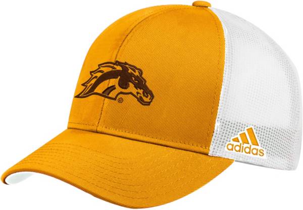 Adidas Men's Western Michigan Broncos Gold Structured Adjustable Trucker Hat, Yellow