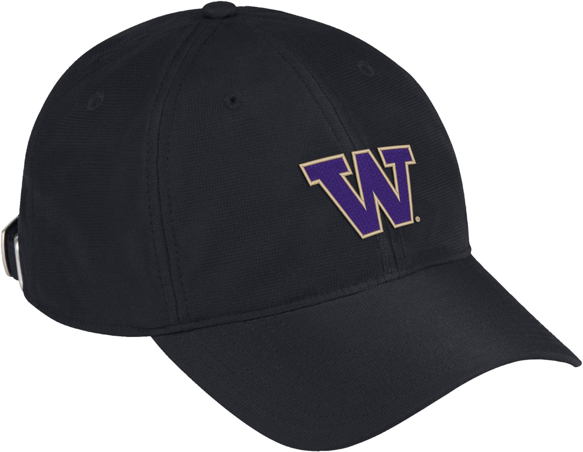 adidas Men's Washington Huskies Black Adjustable Perfect Slouch Hat product image