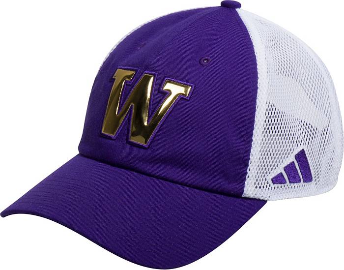 adidas Men's Washington Huskies Purple Adjustable Trucker Hat
