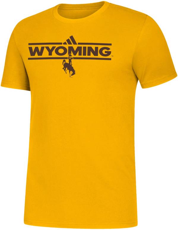 adidas Men's Wyoming Cowboys Gold Amplifier T-Shirt product image