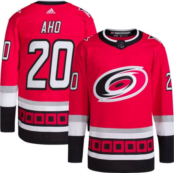 Adidas Carolina Hurricanes Sebastian Aho #20 Adizero Anniversary Authentic Jersey, Men's, Size 50, Red